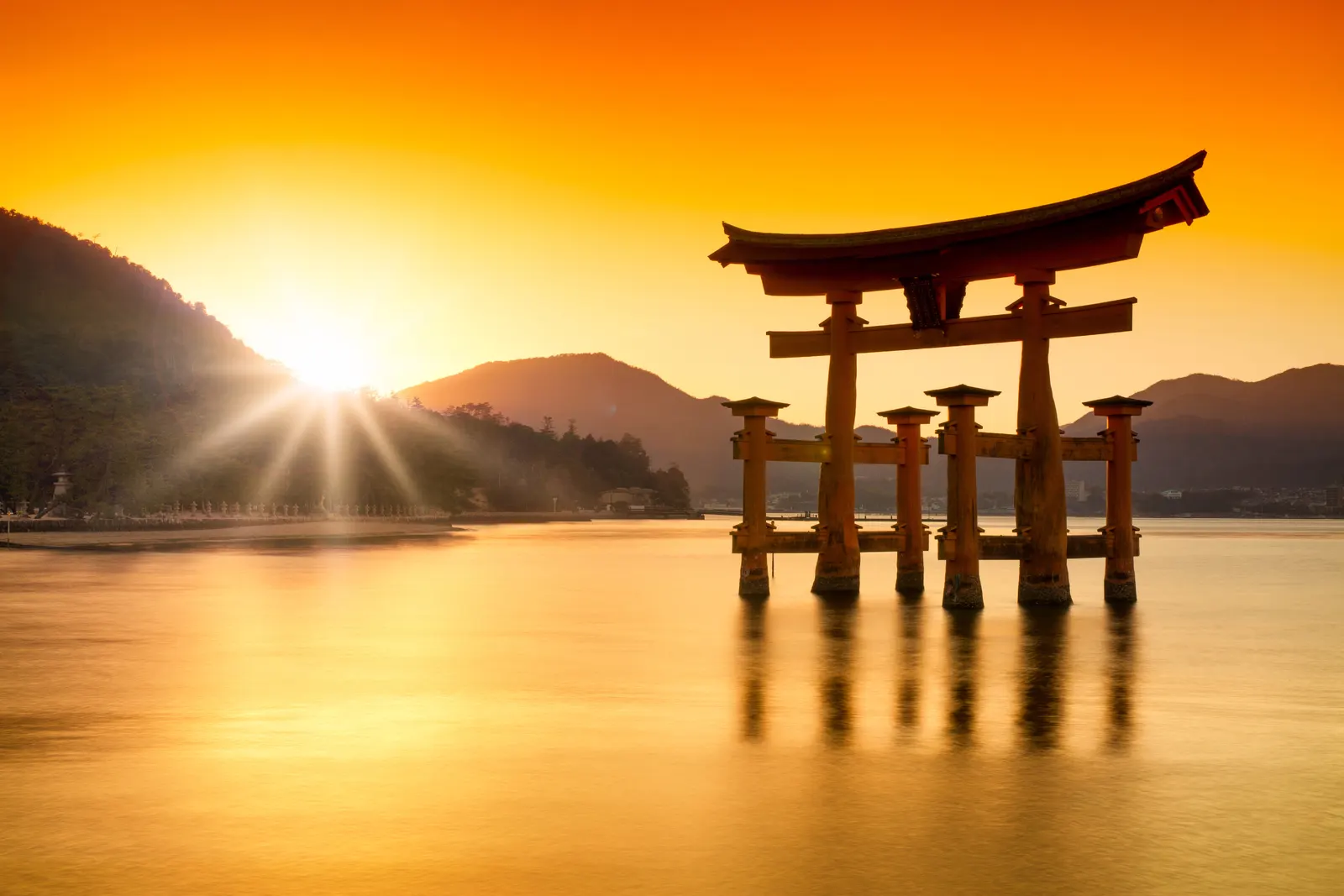 Horizontal Sunset Sunrise Building Gazebo Landscape Free Stock Photo