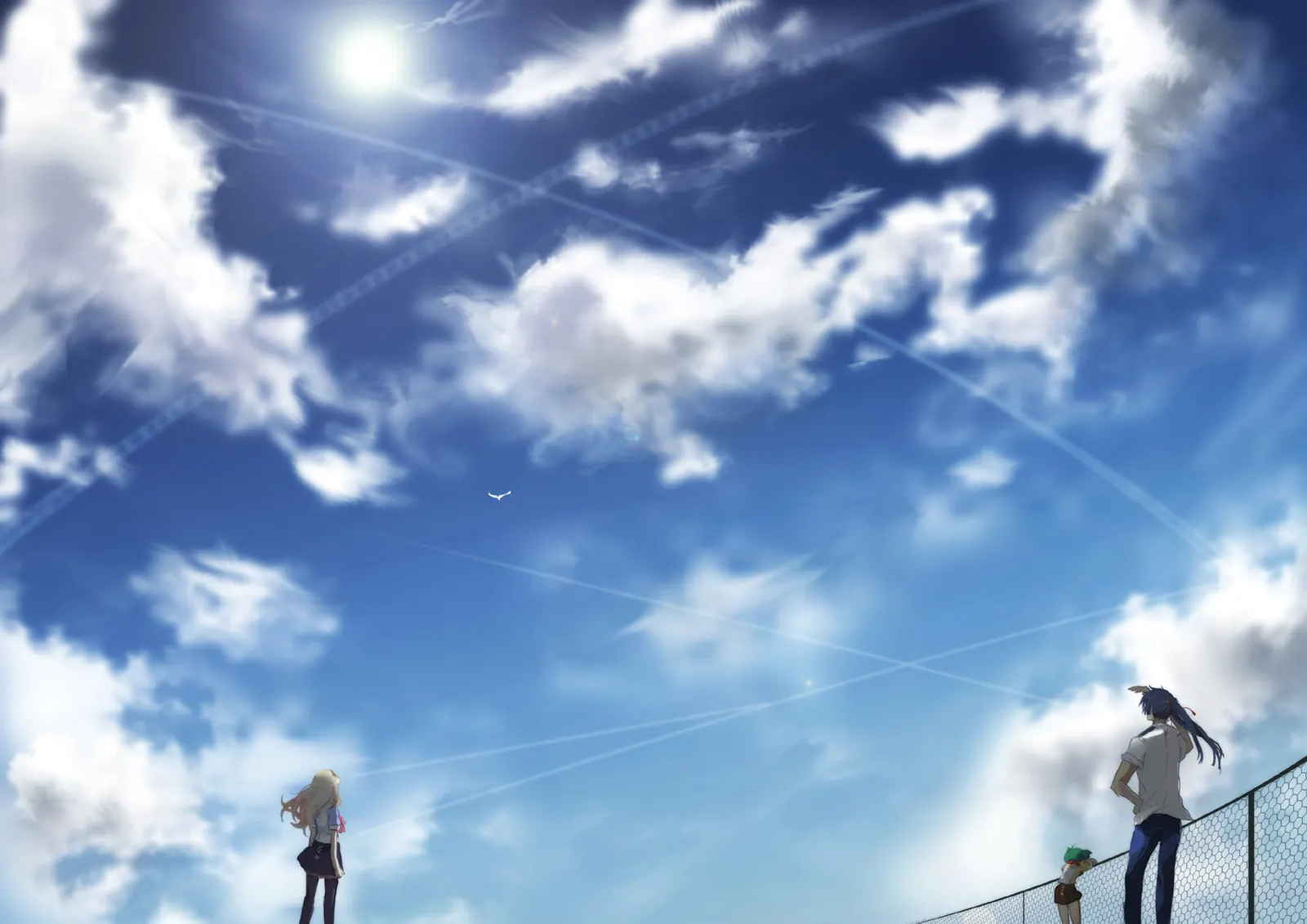 Horizontal Blue Sky Cloudy Daytime Landscape Free Stock Photo 2