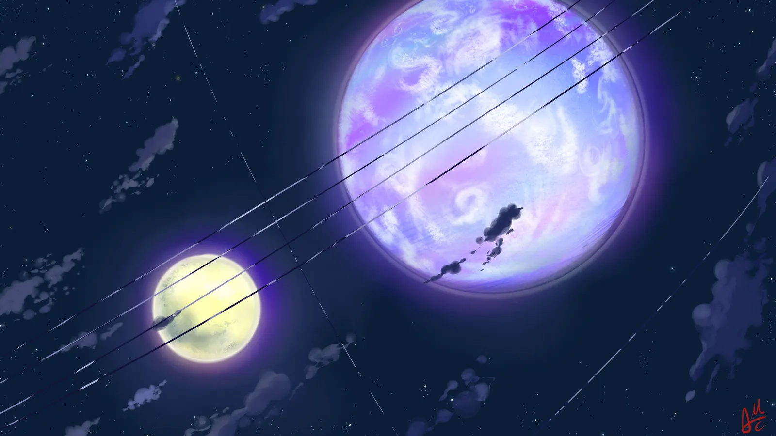 Horizontal Celestial Body Other Night Sky Moon Animal Free Stock Photo