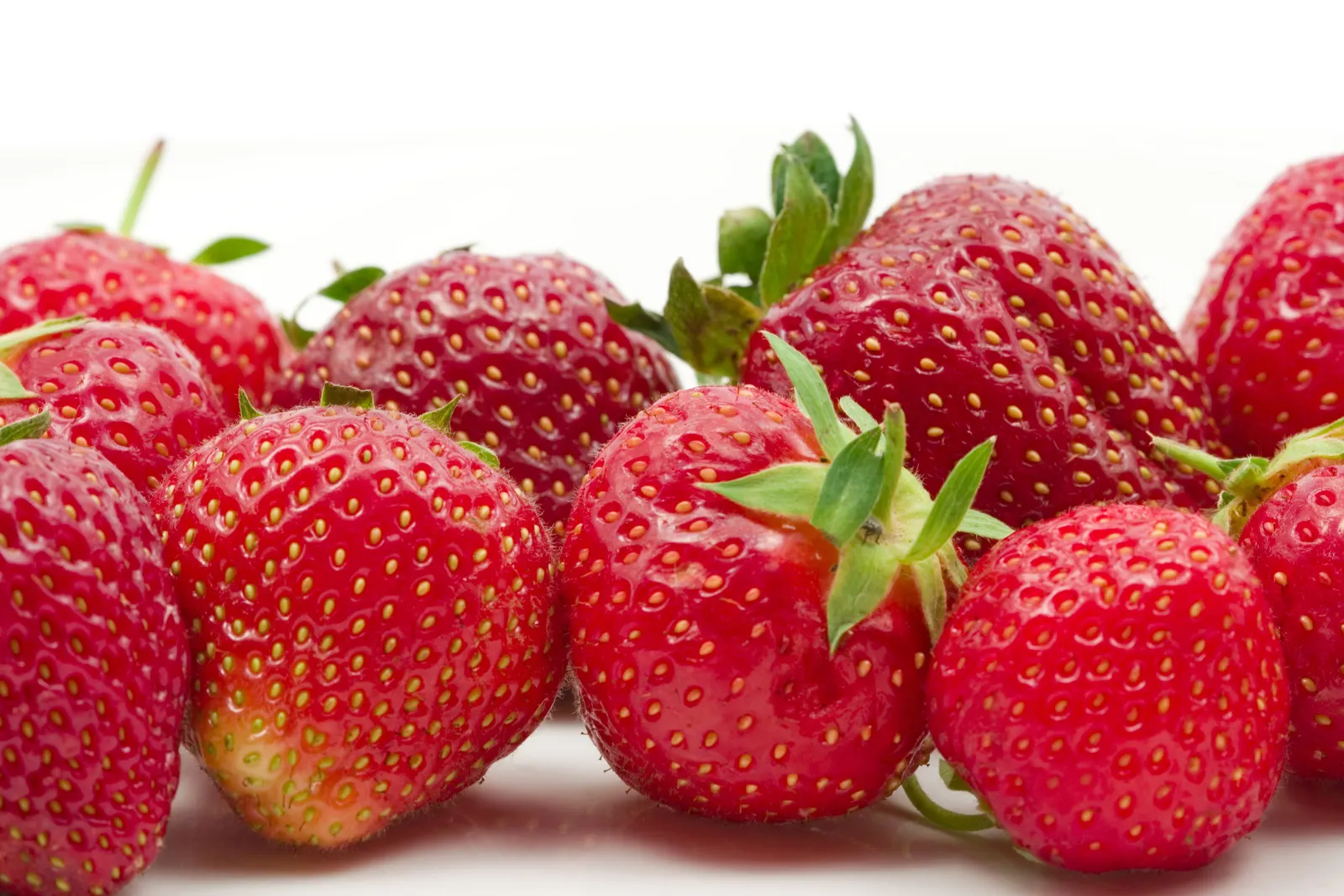 Horizontal Berry Strawberry Foliage Food and Drink Free Stock Photo