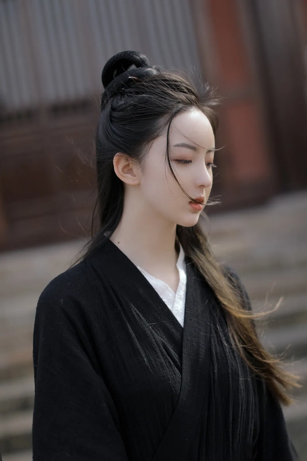 Vertical Teen Kimono Portrait Free Stock Photo