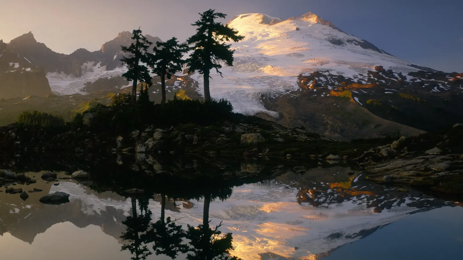 Horizontal Mountain Liquid Water Landscape Free Stock Photo