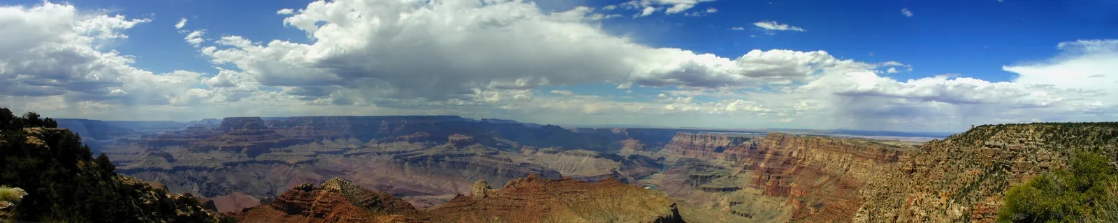 Horizontal Blue Sky Canyon Cloudy Landscape Free Stock Photo 2