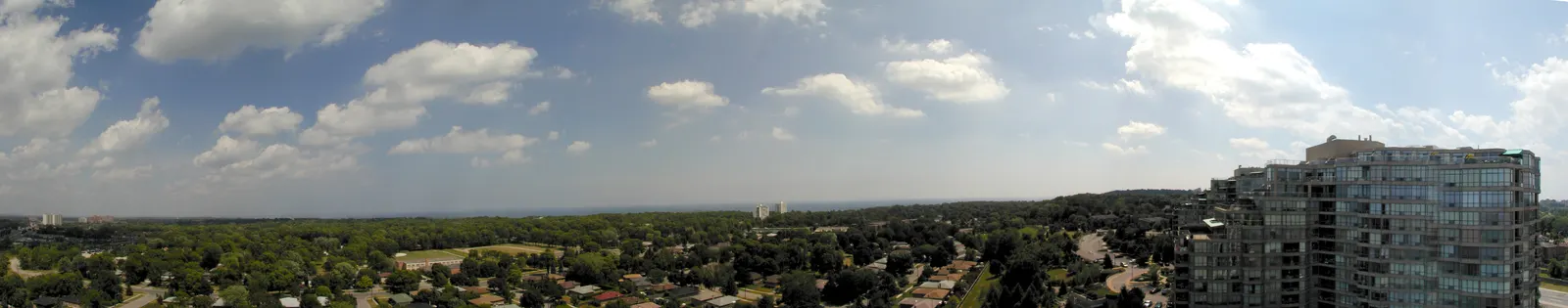 Horizontal Blue Sky Cloudy Apartment Landscape Free Stock Photo