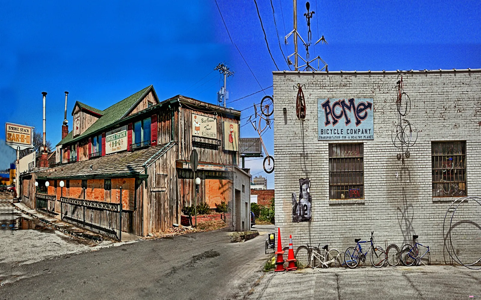 Horizontal Blue Sky Graffiti Conveyance Landscape Free Stock Photo