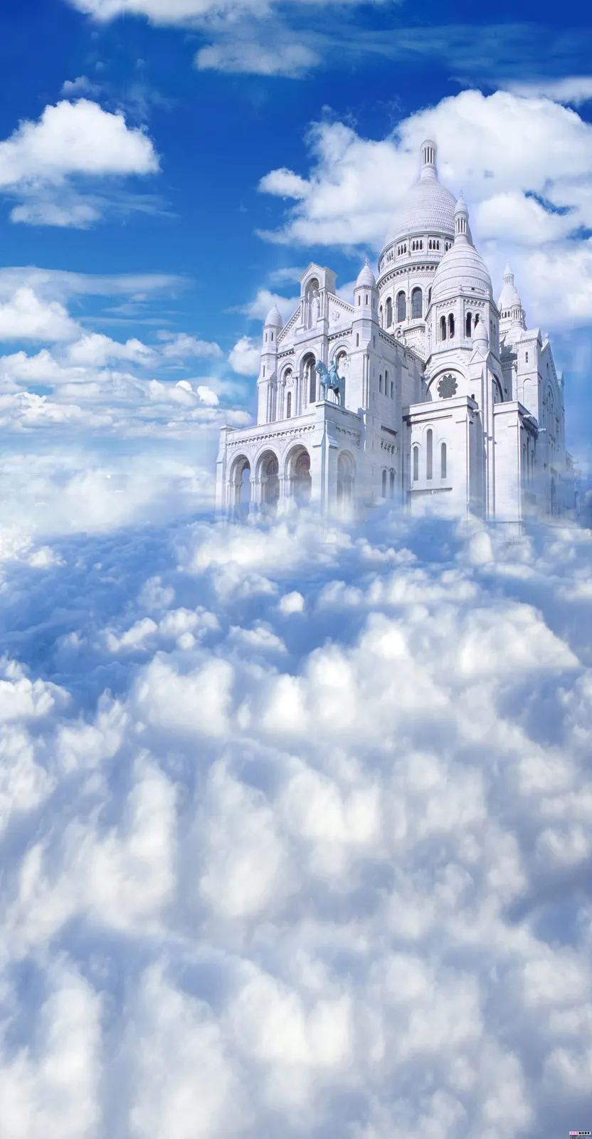 Vertical Blue Sky Cloudy Dome Landscape Free Stock Photo