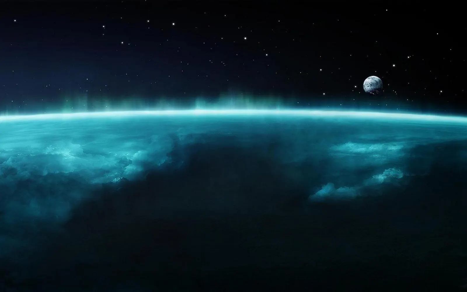 Horizontal Celestial Body Other Night Sky Aurora Landscape Free Stock Photo