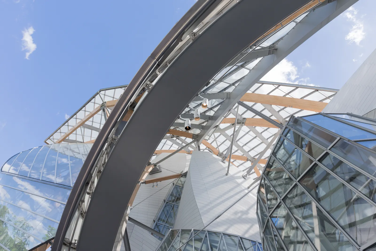 Horizontal Blue Sky Raw Glass Amusement Park Landscape Free Stock Photo
