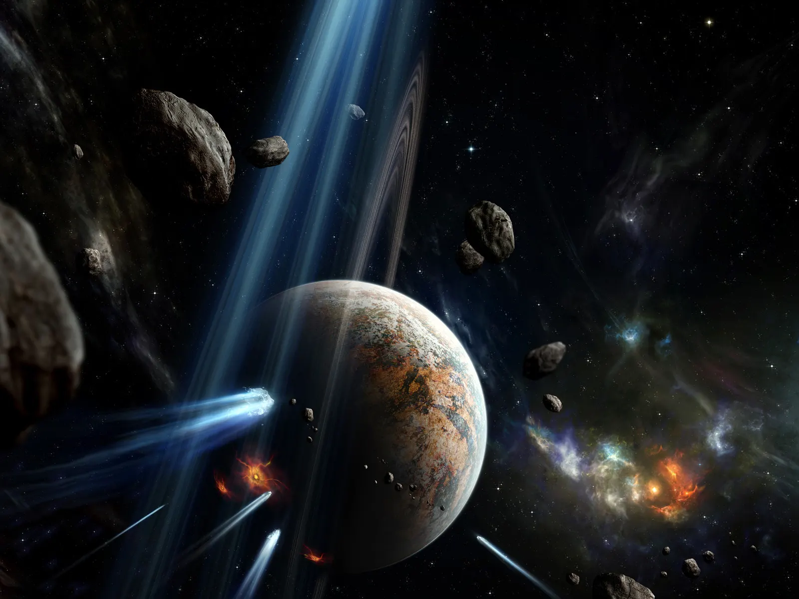 Horizontal Celestial Body Other Night Sky Disco Ball Landscape Free Stock Photo 2