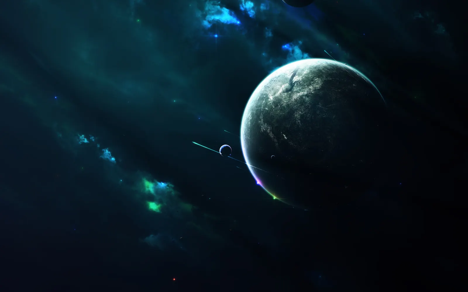 Horizontal Celestial Body Night Sky Moon Landscape Free Stock Photo 3