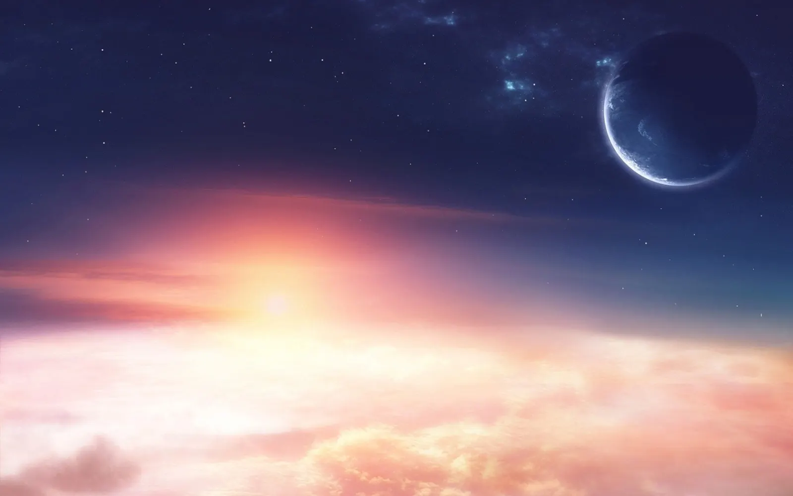 Horizontal Celestial Body Other Night Sky Blue Landscape Free Stock Photo 2