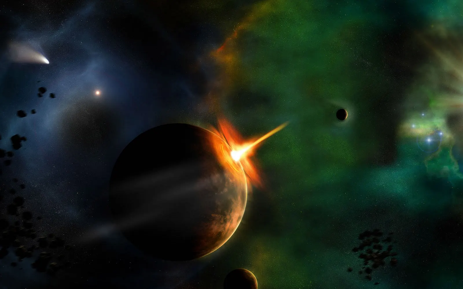 Horizontal Celestial Body Other Night Sky Liquid Landscape Free Stock Photo 8