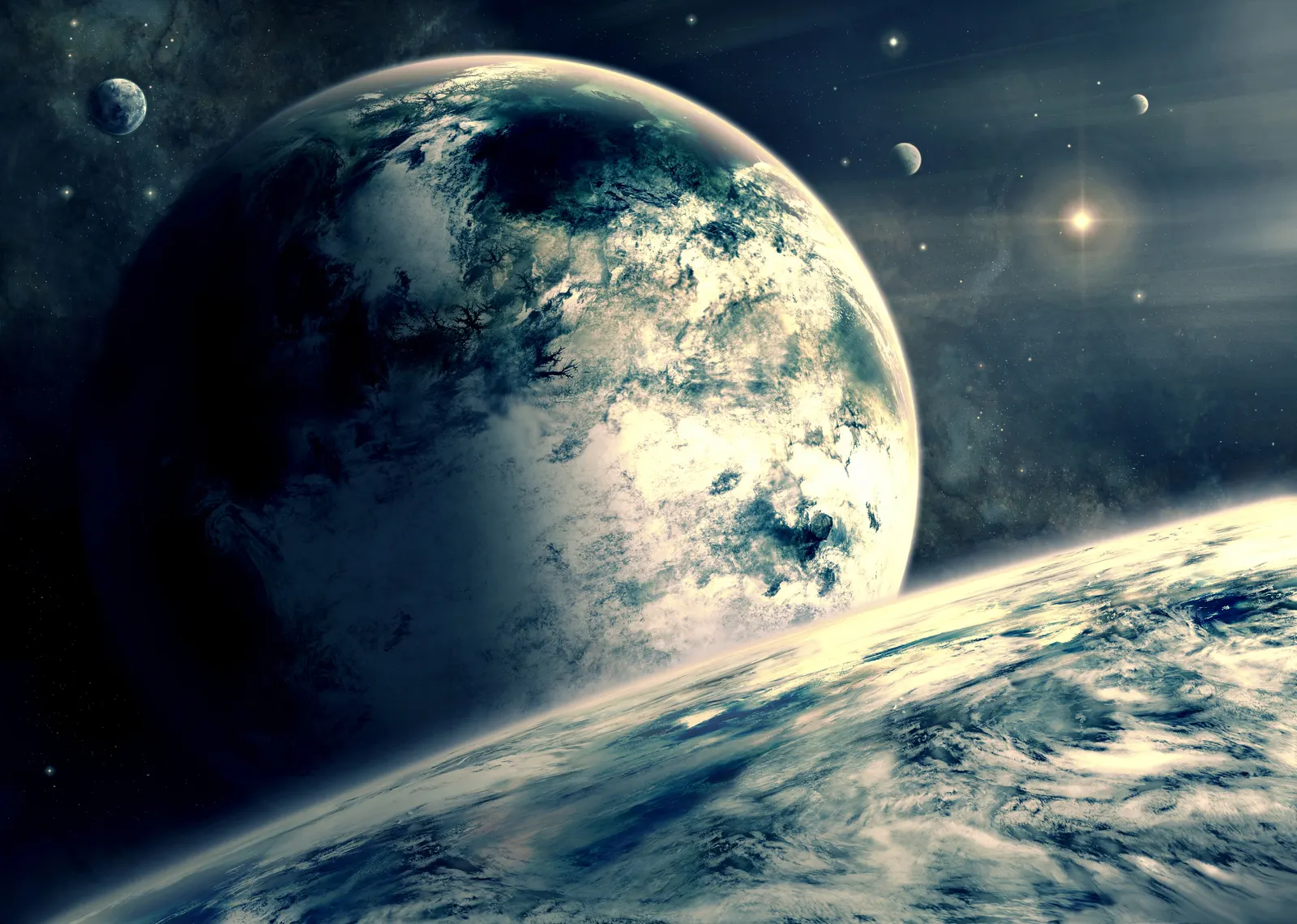 Horizontal Celestial Body Other Night Sky Moon Landscape Free Stock Photo 80