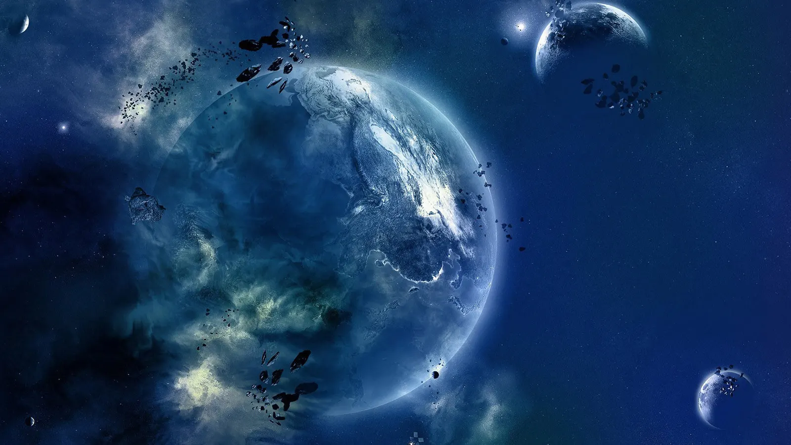 Horizontal Celestial Body Night Sky Moon Landscape Free Stock Photo 6