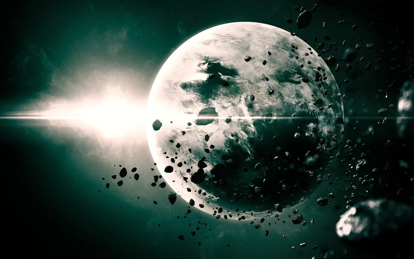 Horizontal Celestial Body Other Raw Glass Moon Landscape Free Stock Photo
