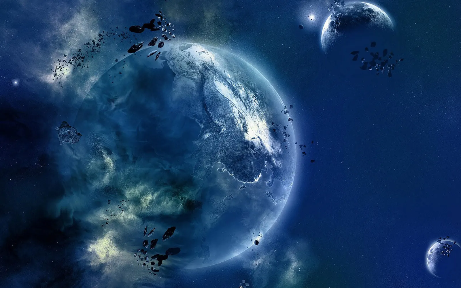 Horizontal Celestial Body Night Sky Moon Landscape Free Stock Photo 8