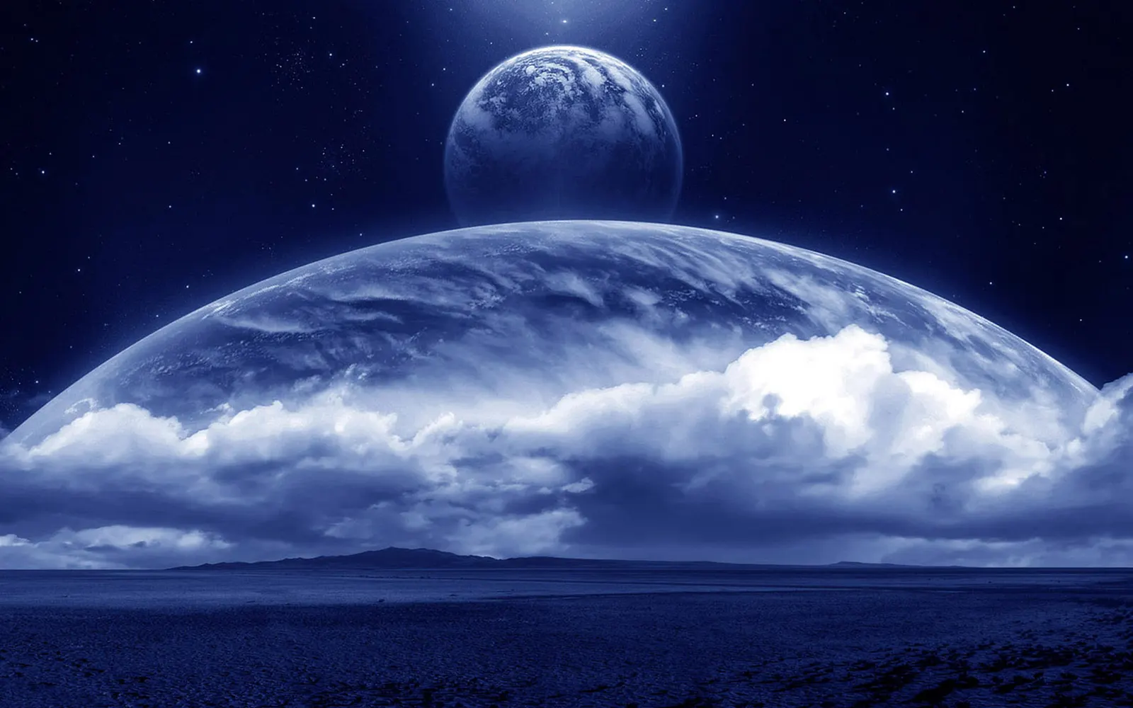 Horizontal Celestial Body Night Sky Moon Landscape Free Stock Photo 9