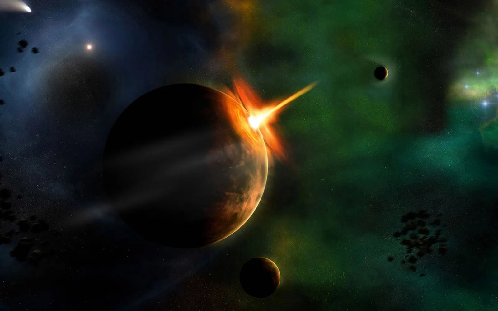 Horizontal Celestial Body Other Night Sky Liquid Landscape Free Stock Photo 12