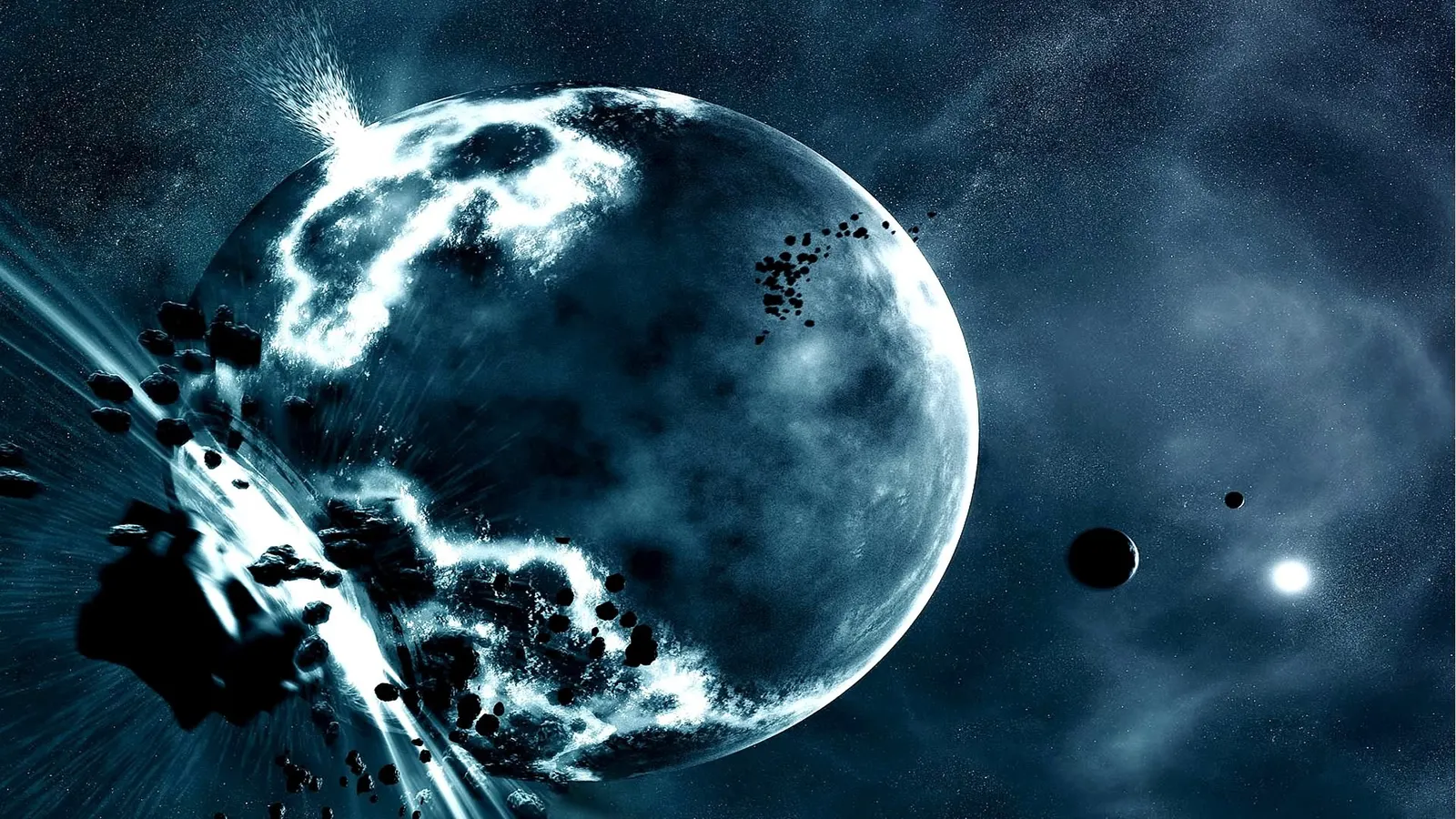 Horizontal Celestial Body Night Sky Moon Landscape Free Stock Photo 16