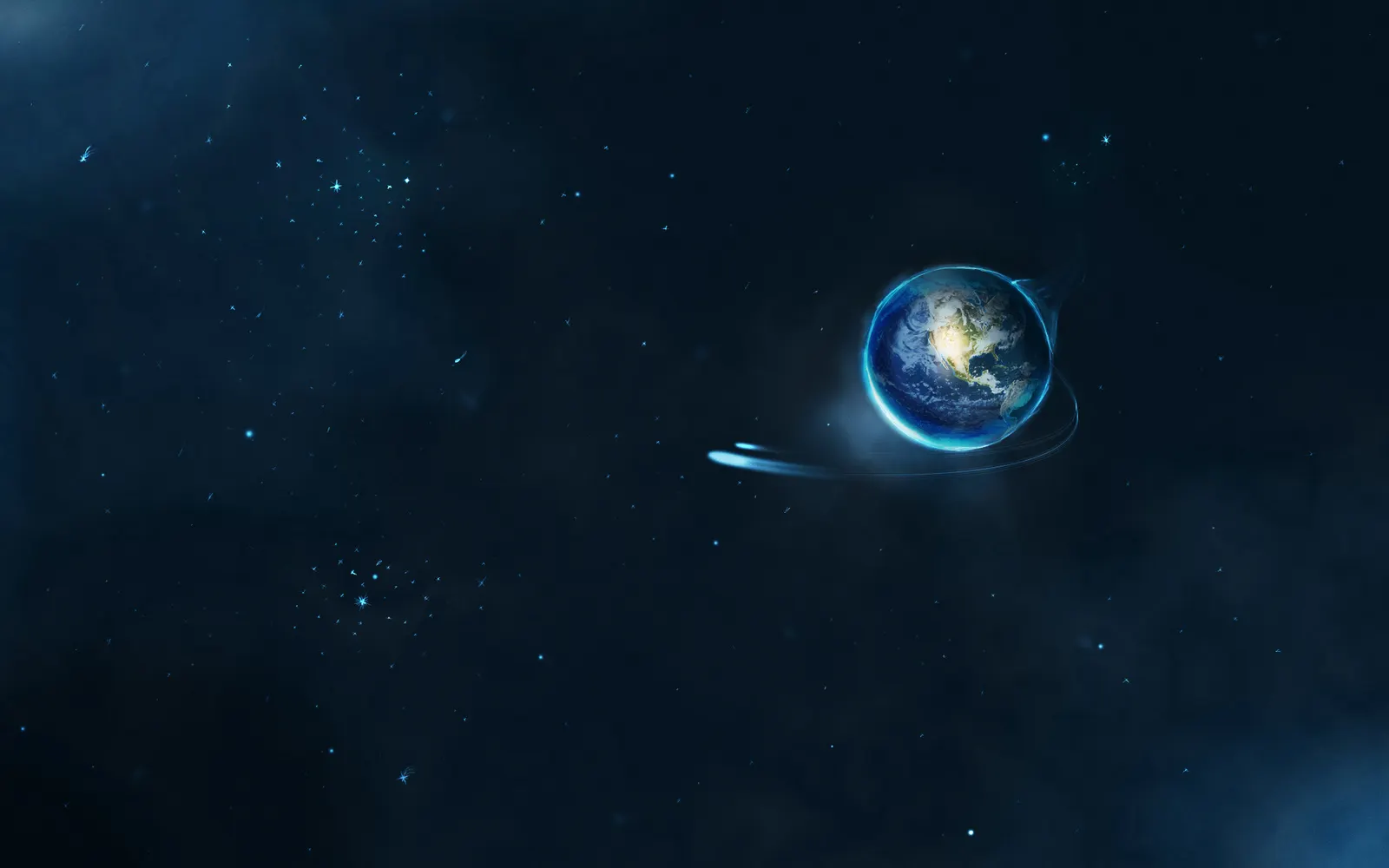 Horizontal Night Sky Liquid Water Animal Free Stock Photo