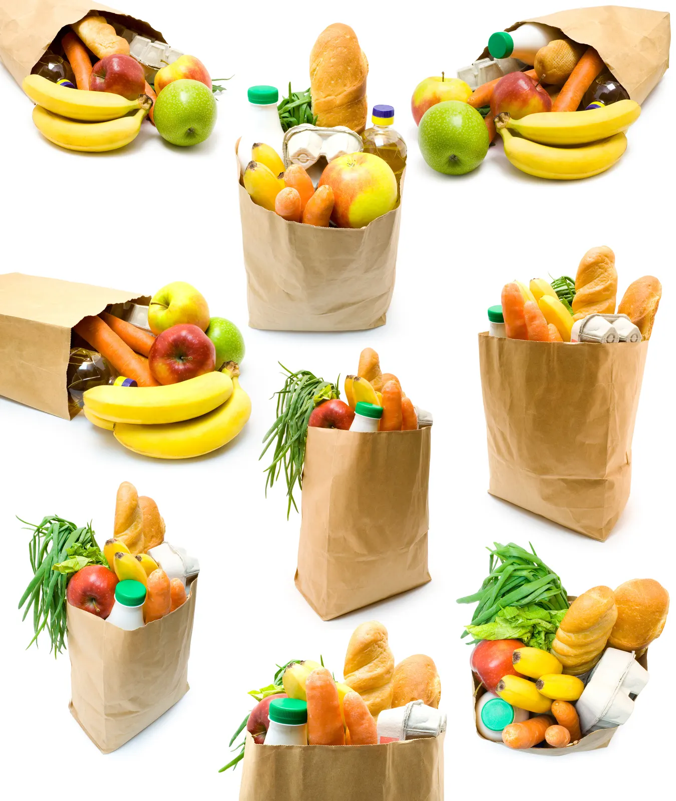 Vertical Paper Bag Citrus Fruit Container Food and Drink Free Stock Photo