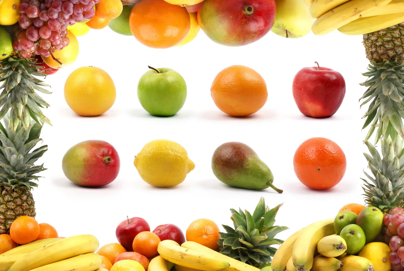 Horizontal Citrus Fruit Pineapple Banana Food and Drink Free Stock Photo