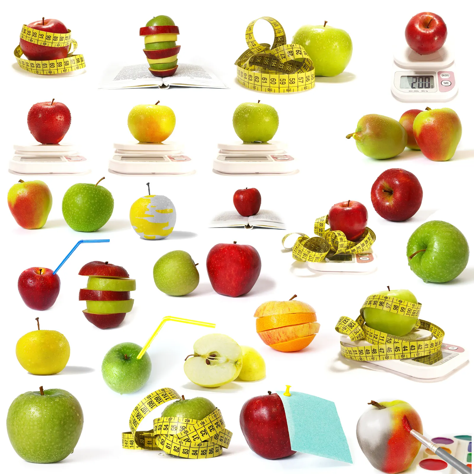 Square Apple Pear Cherry Food and Drink Free Stock Photo