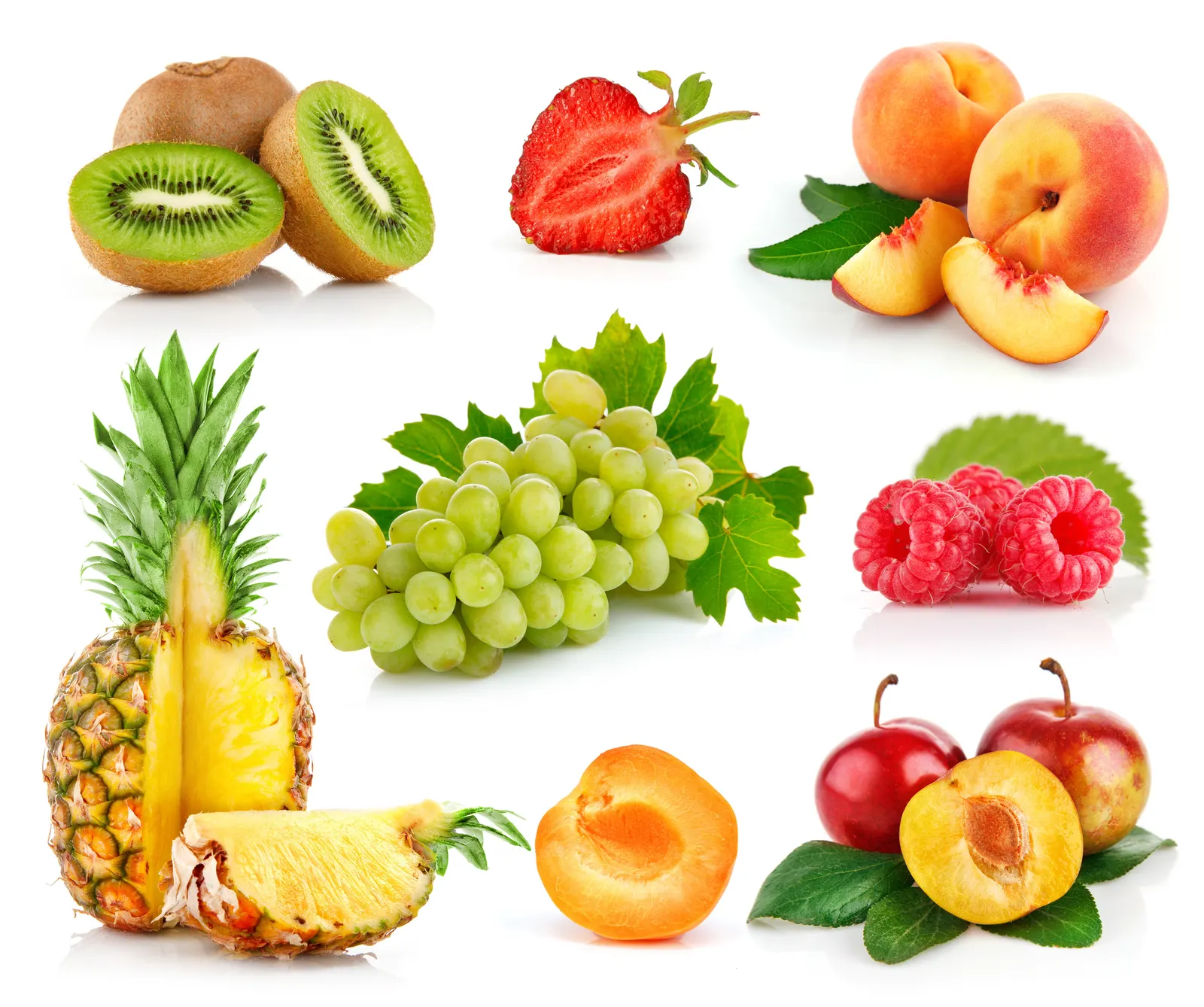 Horizontal Pineapple Grape Berry Food and Drink Free Stock Photo