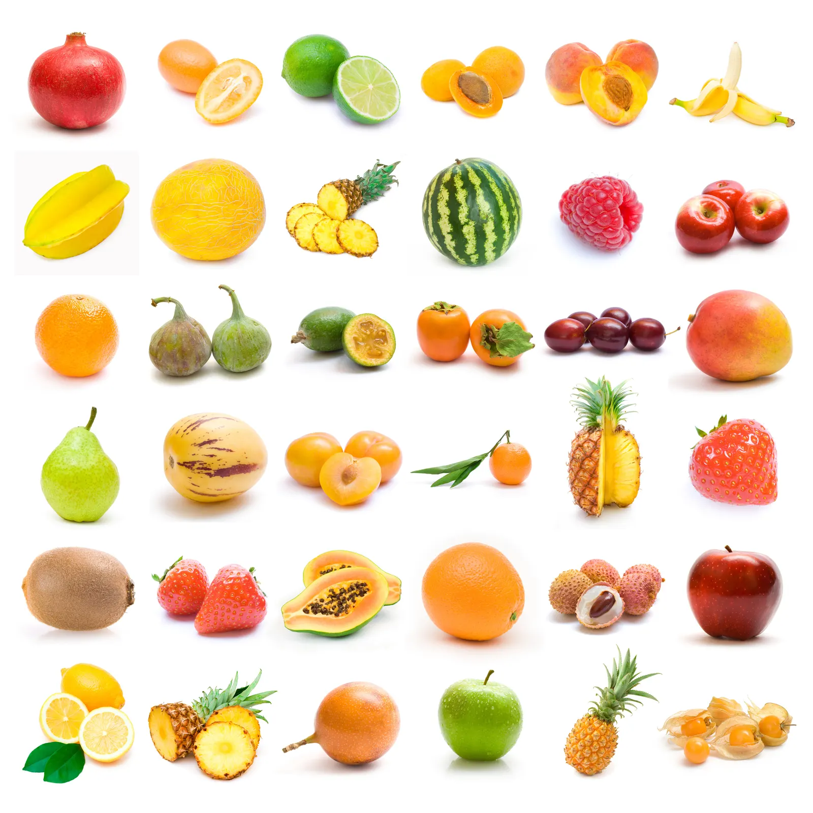 Square Citrus Fruit Pineapple Oranges Food and Drink Free Stock Photo