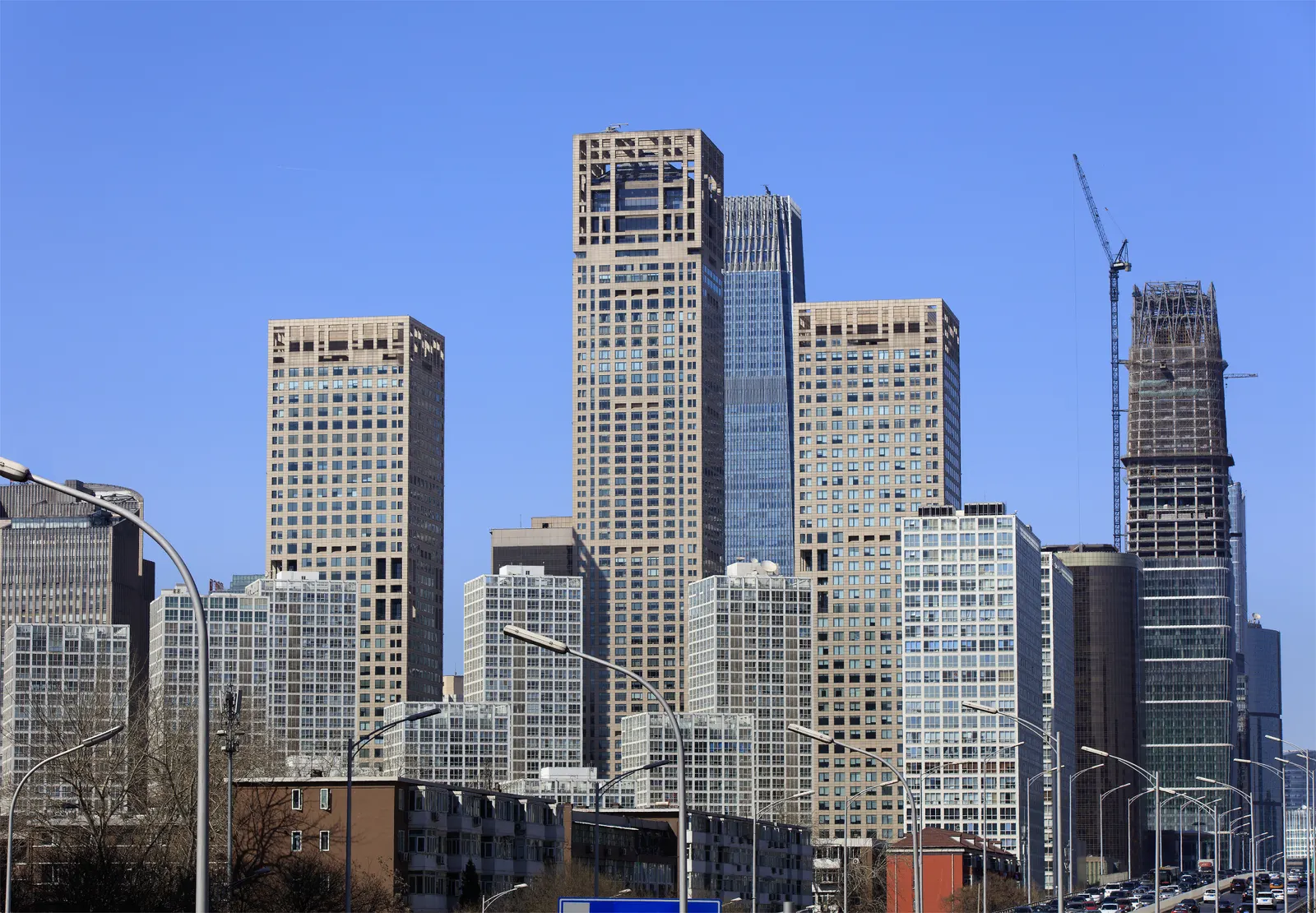 Horizontal Blue Sky Building Skyscraper Landscape Free Stock Photo 3