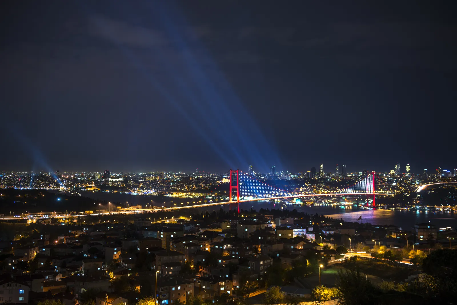 Horizontal Night Sky Building Cityscape Landscape Free Stock Photo 4