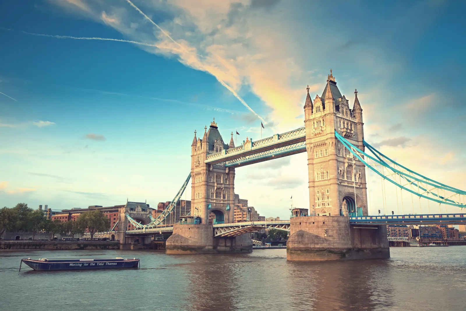Horizontal Blue Sky Bridge Cloudy Landscape Free Stock Photo 3