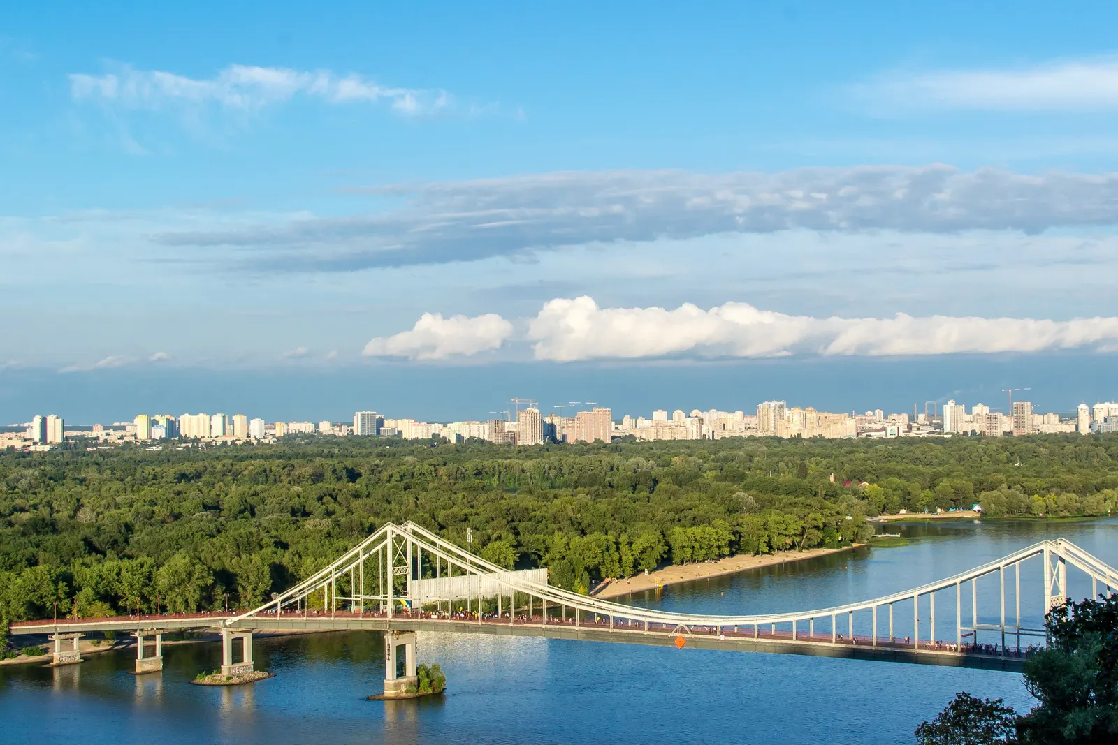 Horizontal Blue Sky Bridge Cloudy Landscape Free Stock Photo 6