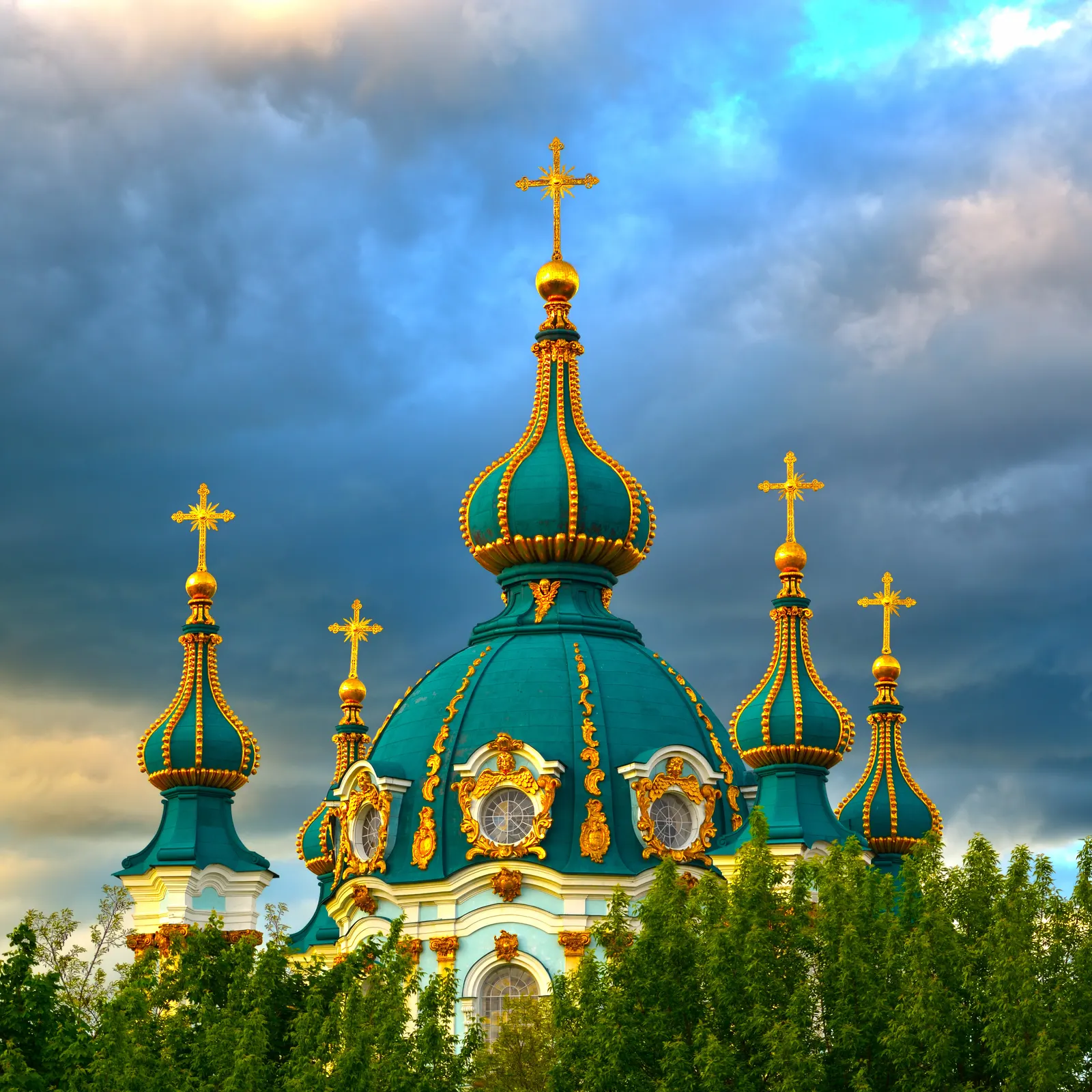 Square Blue Sky Cloudy Dome Landscape Free Stock Photo