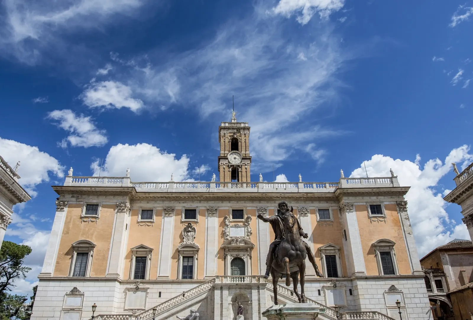 Horizontal Blue Sky Statue Cloudy Landscape Free Stock Photo 4
