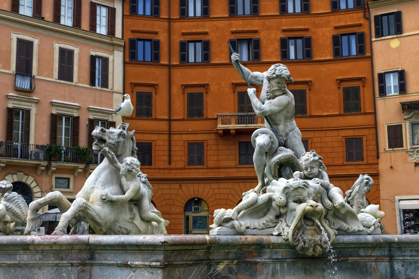Horizontal Statue Fountain Conveyance Creative Image Free Stock Photo