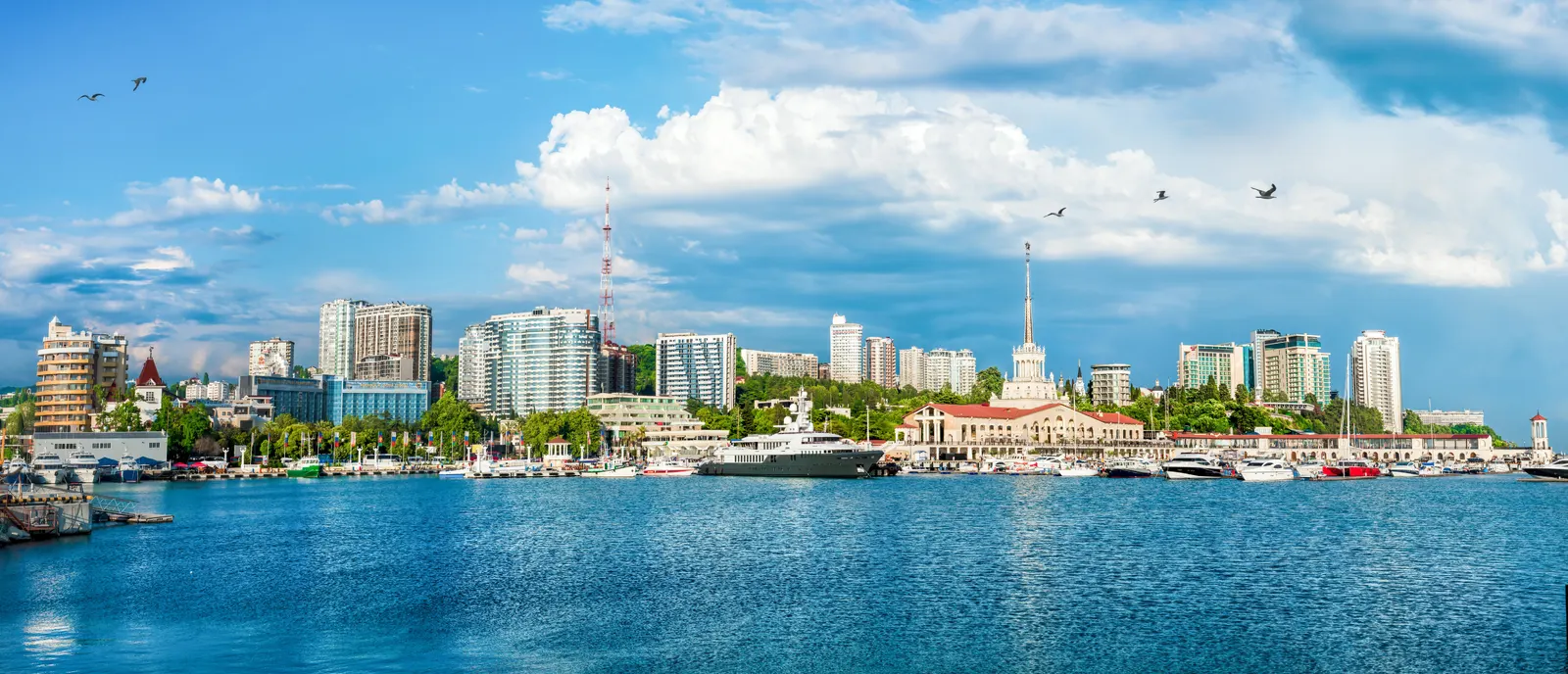Horizontal Blue Sky Cloudy Building Landscape Free Stock Photo 15