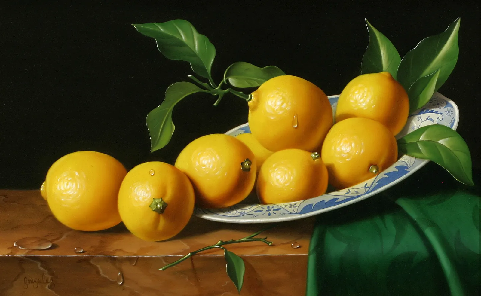 Horizontal Citrus Fruit Foliage Tableware Food and Drink Free Stock Photo