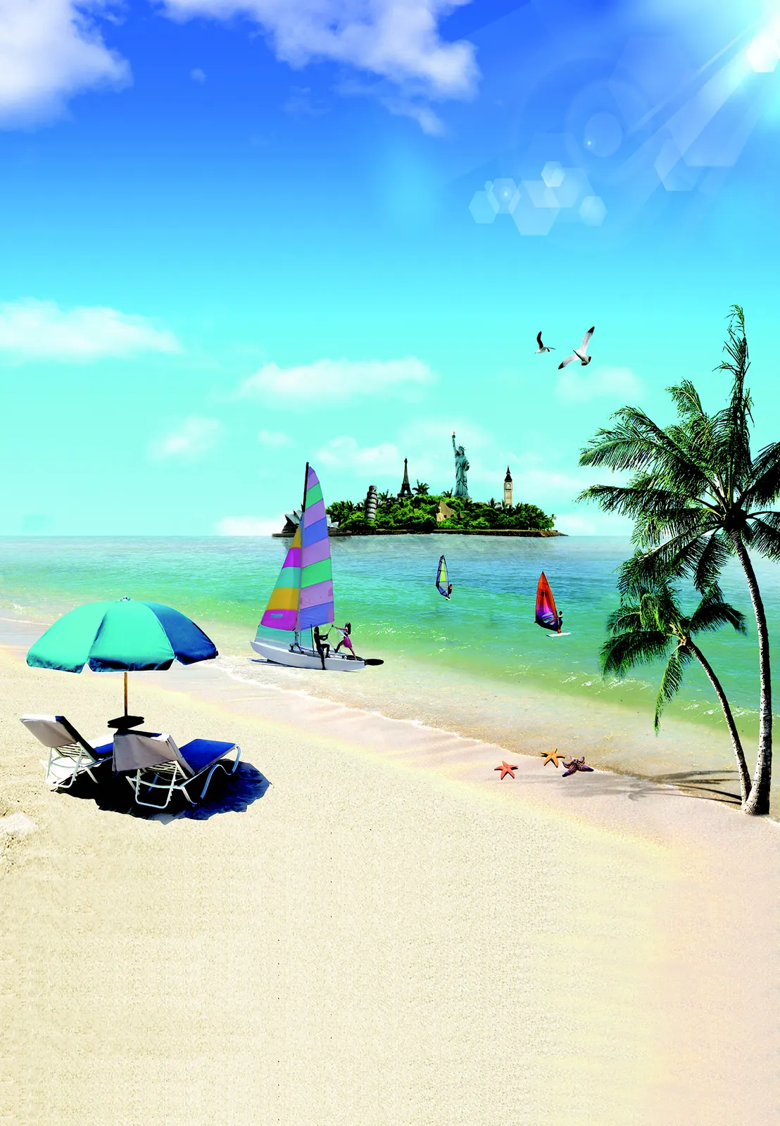 Palm Tree Beach Botanical