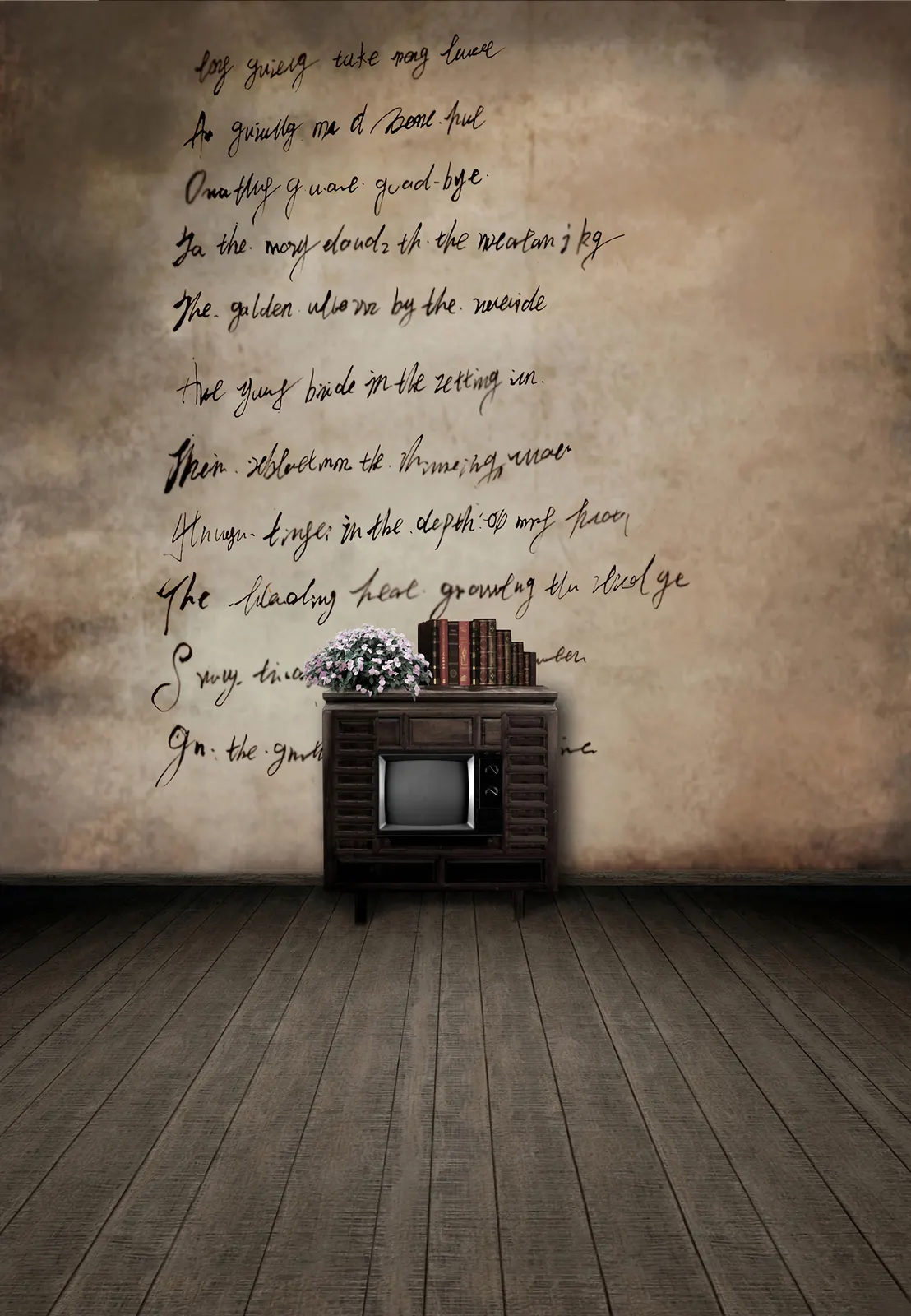 Wood Processed Handwriting Typewriter Image