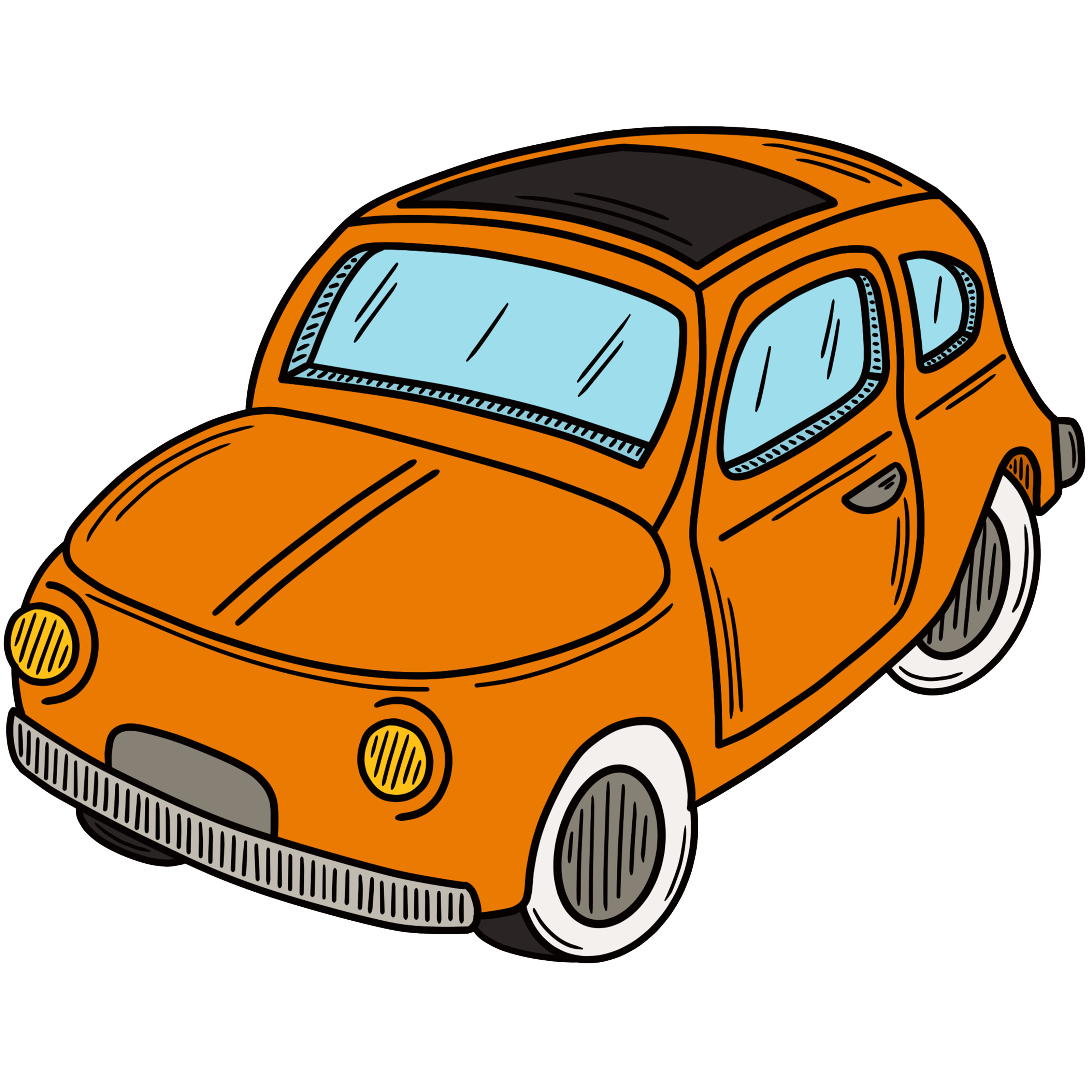 Square Car and Road Free Stock Photo